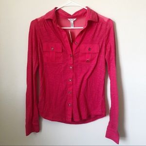 NWT Aeropostale Hot Pink Button Down